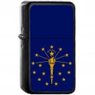 Flag of Indiana State / United States - Oil Windproof Black Lighters Briquet Encendedor