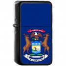 Flag of Michigan State / United States - Oil Windproof Black Lighters Briquet Encendedor