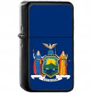 Flag of New York State / United States - Oil Windproof Black Lighters Briquet Encendedor