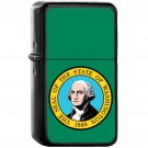 Flag of Washington State / United States - Oil Windproof Black Lighters Briquet Encendedor