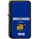 Flag of Wisconsin State / United States - Oil Windproof Black Lighters Briquet Encendedor