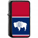 Flag of Wyoming State / United States - Oil Windproof Black Lighters Briquet Encendedor