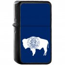 Flag of Wyoming V2 State / United States - Oil Windproof Black Lighters Briquet Encendedor