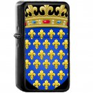 Arms of the Kingdom of France (Ancien) - Oil Windproof Black Lighters Briquet Encendedor