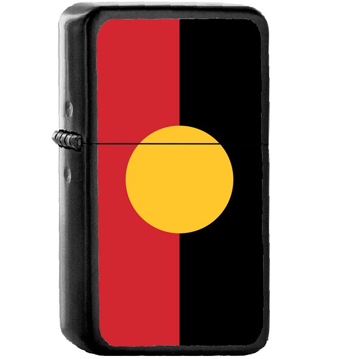 Australian Aboriginal Flag (Pantone) Country - Oil Windproof Black Lighters Briquet Encendedor