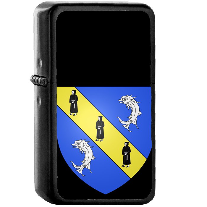 Blason Ile Herm - Oil Windproof Black Lighters Briquet Encendedor