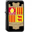 Coat of arms of Andorra - Oil Windproof Black Lighters Briquet Encendedor