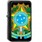 Coat of arms of Brazil - Oil Windproof Black Lighters Briquet Encendedor