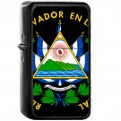 Coat of arms of El Salvador - Oil Windproof Black Lighters Briquet Encendedor