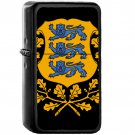 Coat of arms of Estonia - Oil Windproof Black Lighters Briquet Encendedor