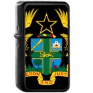 Coat of arms of Ghana - Oil Windproof Black Lighters Briquet Encendedor