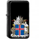 Coat of arms of Iceland - Oil Windproof Black Lighters Briquet Encendedor