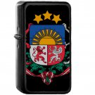 Coat of arms of Latvia - Oil Windproof Black Lighters Briquet Encendedor