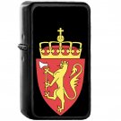 Coat of arms of Norway - Oil Windproof Black Lighters Briquet Encendedor