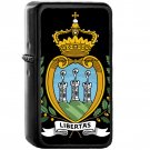 Coat of arms of San Marino - Oil Windproof Black Lighters Briquet Encendedor