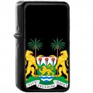 Coat of arms of Sierra Leone - Oil Windproof Black Lighters Briquet Encendedor
