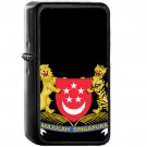Coat of arms of Singapore - Oil Windproof Black Lighters Briquet Encendedor