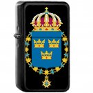 Coat of arms of Sweden - Oil Windproof Black Lighters Briquet Encendedor