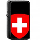 Coat of arms of Switzerland - Oil Windproof Black Lighters Briquet Encendedor