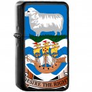 Coat of arms of the Falkland Islands - Oil Windproof Black Lighters Briquet Encendedor