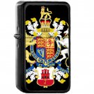 Coat of Arms of the Government of Gibraltar - Oil Windproof Black Lighters Briquet Encendedor