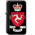 Coat of arms of the Isle of Man - Oil Windproof Black Lighters Briquet Encendedor