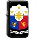 Coat of arms of the Philippines - Oil Windproof Black Lighters Briquet Encendedor