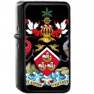 Coat of arms of Trinidad and Tobago - Oil Windproof Black Lighters Briquet Encendedor
