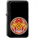 Emblem of Bhutan - Oil Windproof Black Lighters Briquet Encendedor