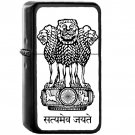 Emblem of India - Oil Windproof Black Lighters Briquet Encendedor