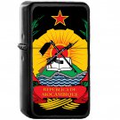 Emblem of Mozambique - Oil Windproof Black Lighters Briquet Encendedor