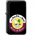 Emblem of Qatar - Oil Windproof Black Lighters Briquet Encendedor