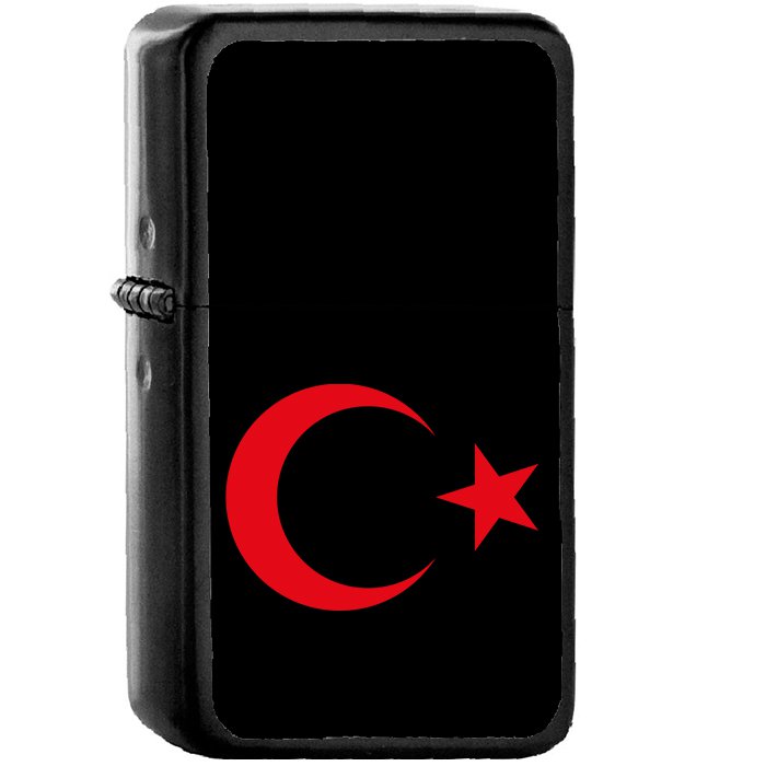 Emblem of Turkey - Oil Windproof Black Lighters Briquet Encendedor