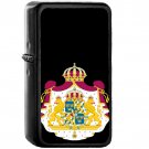 Great coat of arms of Sweden - Oil Windproof Black Lighters Briquet Encendedor