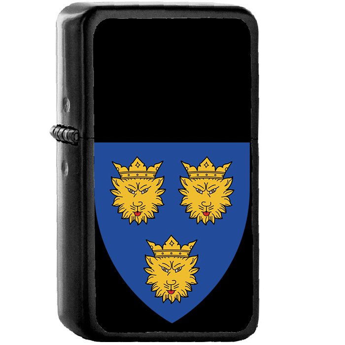 HRV Dalmatia COA langued gules - Oil Windproof Black Lighters Briquet Encendedor