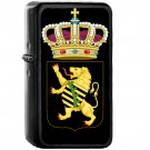 Lesser arms of the Royal House of Belgium - Oil Windproof Black Lighters Briquet Encendedor
