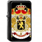 Middle coat of arms of Belgium - Oil Windproof Black Lighters Briquet Encendedor