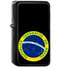 National Seal of Brazil - Oil Windproof Black Lighters Briquet Encendedor