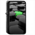3D Oil Windproof Black Lighter Briquet Encendedor L53