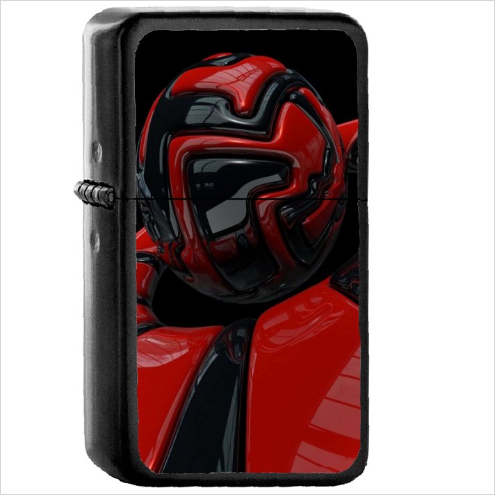 Abstract 3D Oil Windproof Black Lighter Briquet Encendedor L837