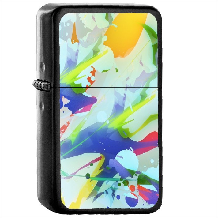 Abstract Artistic Oil Windproof Black Lighter Briquet Encendedor L698