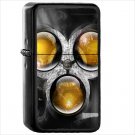 Abstract Biohazard Oil Windproof Black Lighter Briquet Encendedor L2157