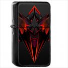 Abstract Facets Oil Windproof Black Lighter Briquet Encendedor L1536