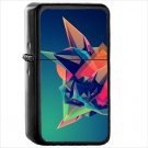 Abstract Facets Oil Windproof Black Lighter Briquet Encendedor L1890
