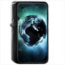 Abstract Cool World Earth Oil Windproof Black Lighter Briquet Encendedor L985