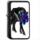 Abstract Facets Oil Windproof Black Lighter Briquet Encendedor L3431