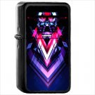 Abstract Shapes Oil Windproof Black Lighter Briquet Encendedor L3576