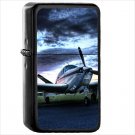 Airplane Aircraft Oil Windproof Black Lighter Briquet Encendedor L326