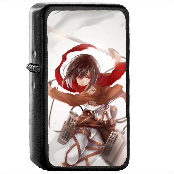 Anime Attack On Titan Oil Windproof Black Lighter Briquet Encendedor L2266