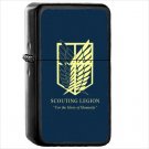 Anime Attack On Titan Oil Windproof Black Lighter Briquet Encendedor L2937